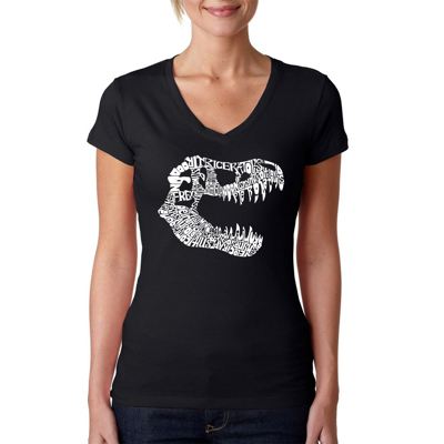 Women's Word Art V-Neck T-Shirt - TREX