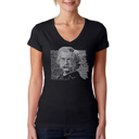  Women's Word Art V-Neck T-Shirt - Mark Twain