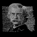  Women's Word Art V-Neck T-Shirt - Mark Twain