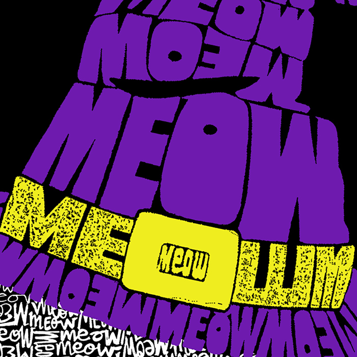 Peeking Witch Cat - Women's Word Art V-Neck T-Shirt