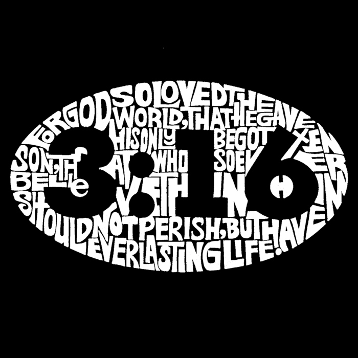 Men's Word Art T-shirt - John 3:16