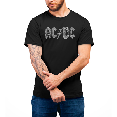 Mens Word Art T-shirt - ACDC
