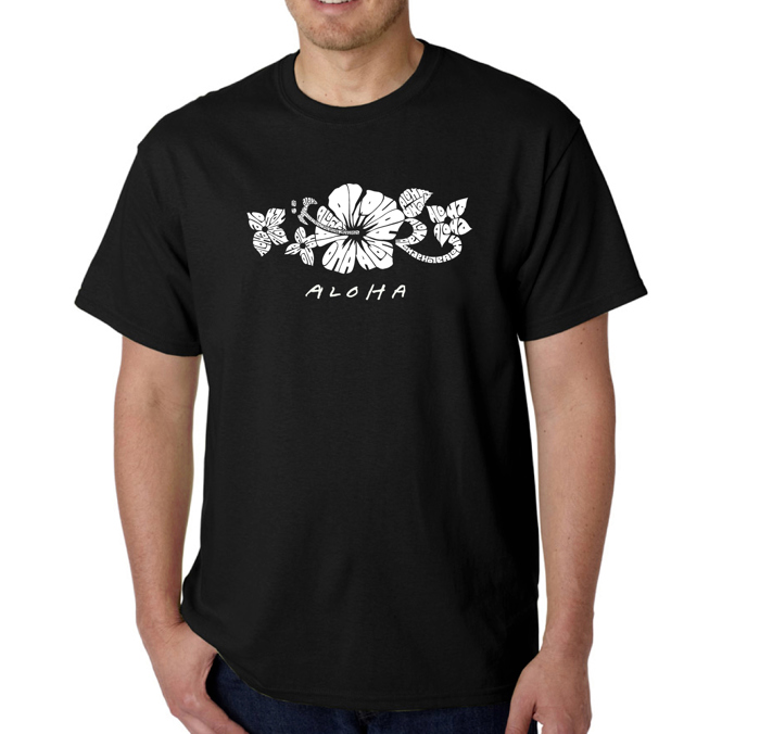 Mens Word Art T-shirt - ALOHA