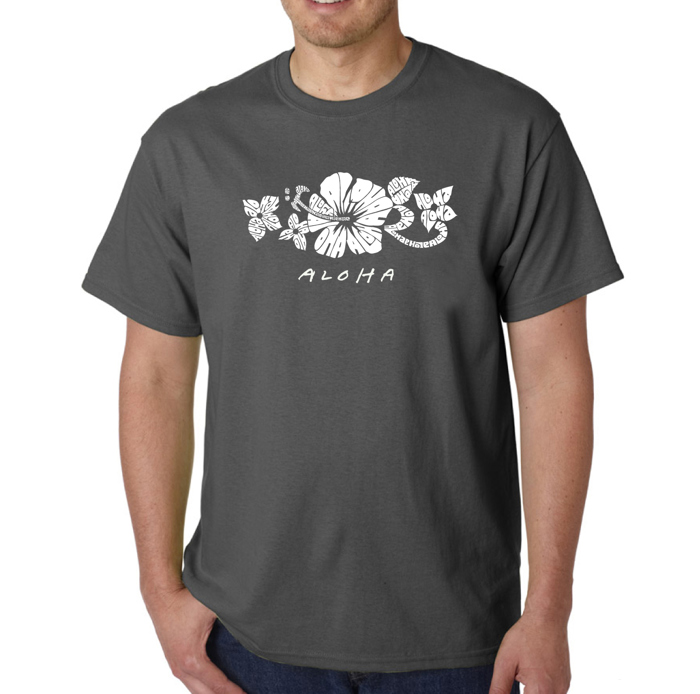 Mens Word Art T-shirt - ALOHA