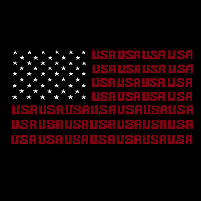 Men's Word Art T-shirt - USA Flag