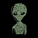  Mens Word Art T-shirt - Alien