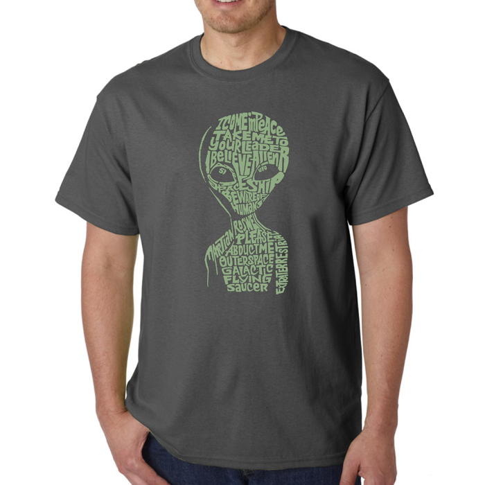 Mens Word Art T-shirt - Alien