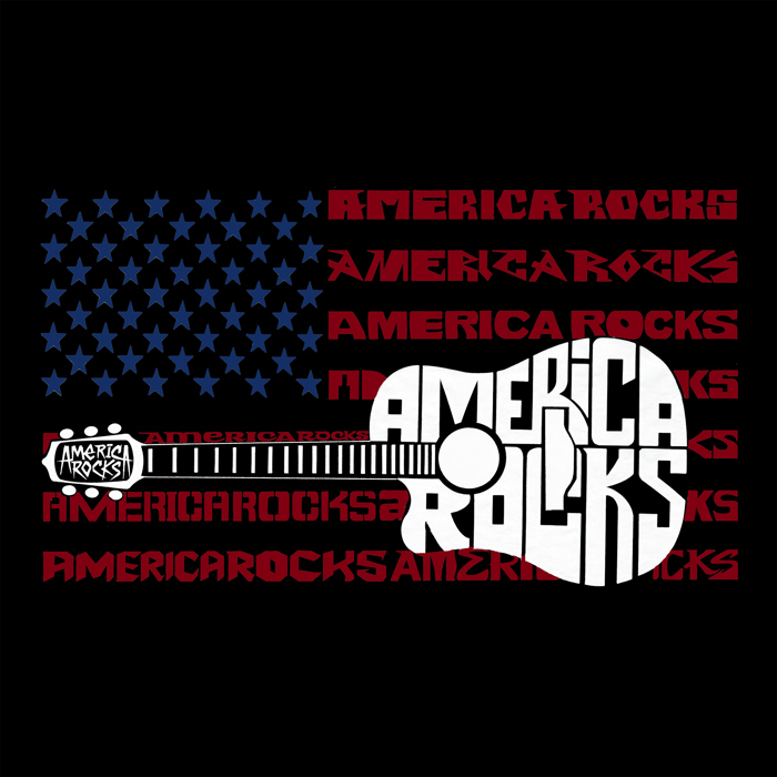 America Rocks - Mens Word Art T-Shirt