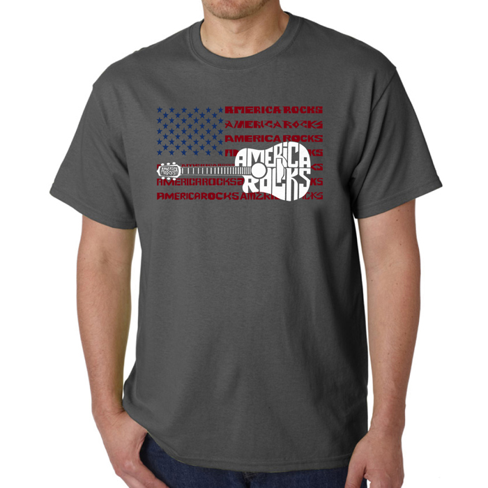 America Rocks - Mens Word Art T-Shirt