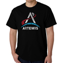 Black Small NASA Artemis Logo - Mens Word Art T-Shirt