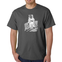 Gray Large Mens Word Art T-shirt - ASTRONAUT