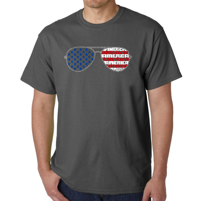 Americana Sunglasses - Mens Word Art T-Shirt