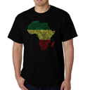  Mens Word Art T-shirt - Countries in Africa