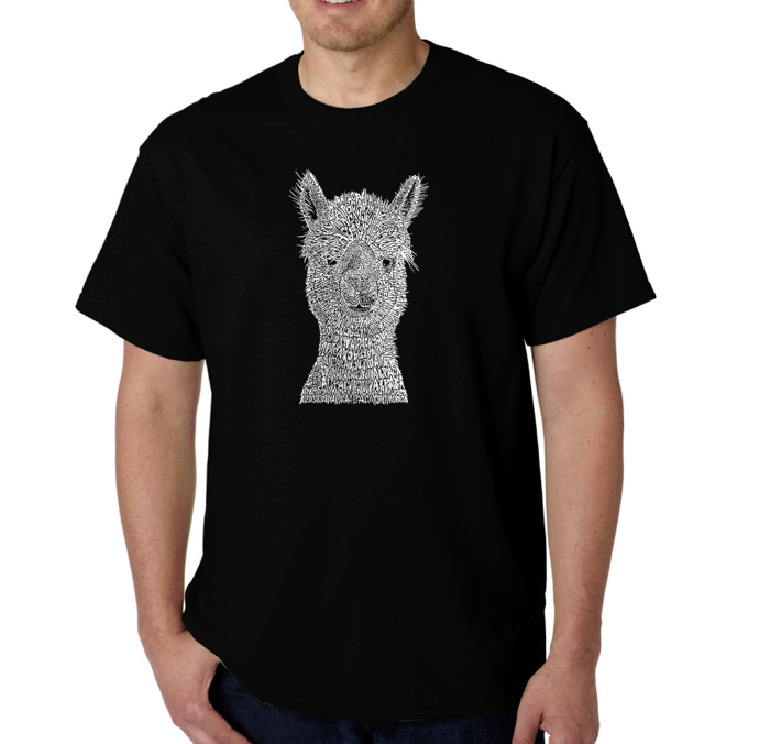 Mens Word Art T-shirt - Alpaca