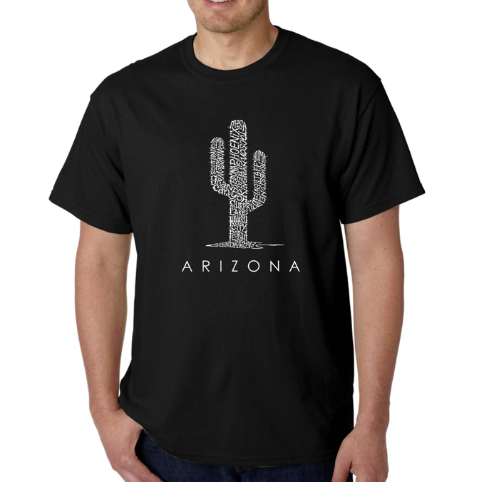Mens Word Art T-shirt - Arizona Cities