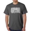 Gray Medium Mens Word Art T-shirt - Brooklyn Bridge