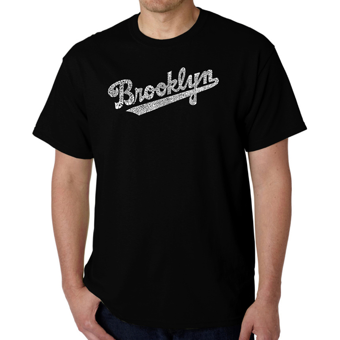 Mens Word Art T-shirt - Brooklyn Neighborhoods