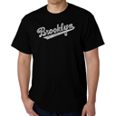 Black Small Mens Word Art T-shirt - Brooklyn Neighborhoods