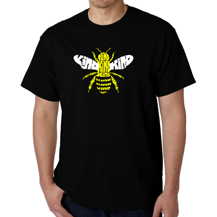 Mens Word Art T-shirt - Bee Kind