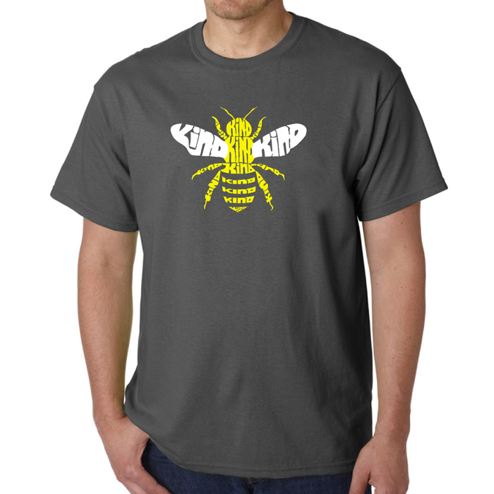 Mens Word Art T-shirt - Bee Kind