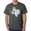 Gray XXL Mens Word Art T-shirt - Everything is Bigger in Texas