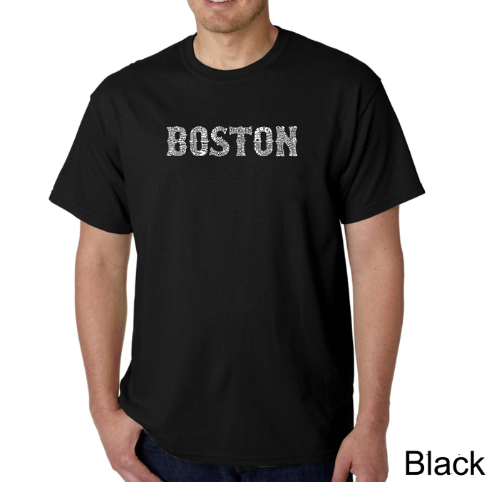 Mens Word Art T-shirt - BOSTON NEIGHBORHOODS