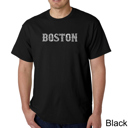 Black XL Mens Word Art T-shirt - BOSTON NEIGHBORHOODS