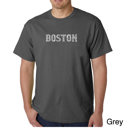 Gray Medium Mens Word Art T-shirt - BOSTON NEIGHBORHOODS