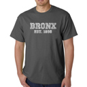  Mens Word Art T-shirt - POPULAR NEIGHBORHOODS IN BRONX, NY