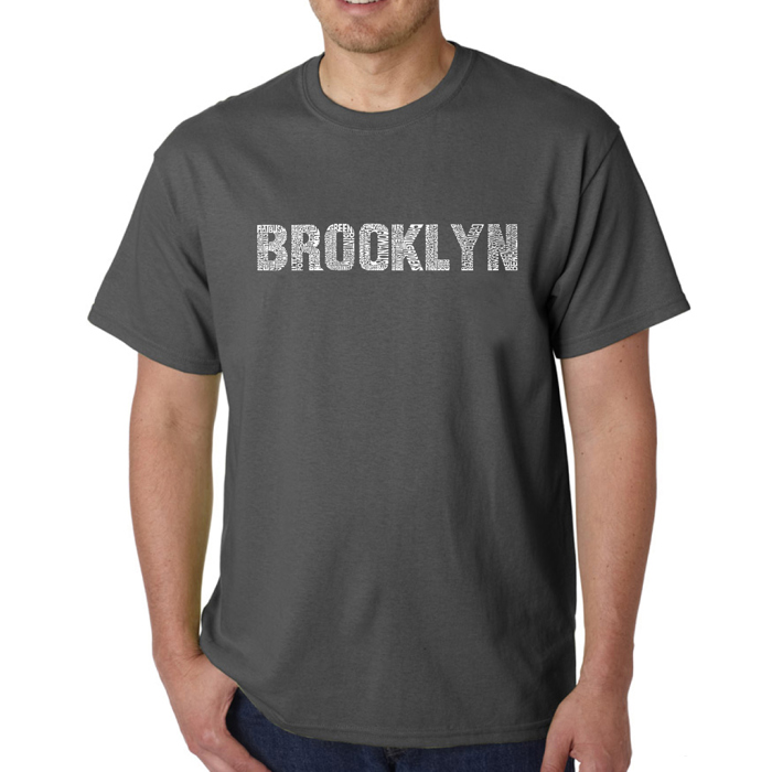 Mens Word Art T-shirt - BROOKLYN NEIGHBORHOODS