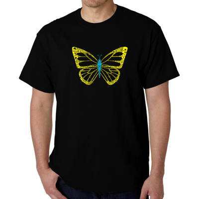 Mens Word Art T-shirt - Butterfly