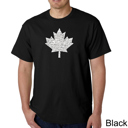 Black Large Mens Word Art T-shirt - CANADIAN NATIONAL ANTHEM