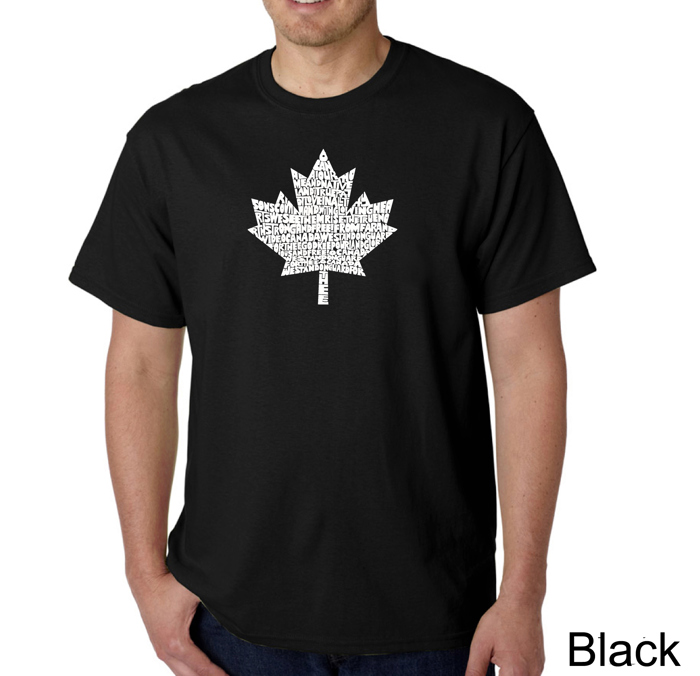 Mens Word Art T-shirt - CANADIAN NATIONAL ANTHEM