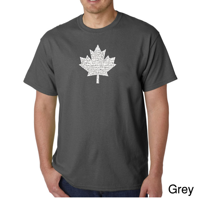 Mens Word Art T-shirt - CANADIAN NATIONAL ANTHEM