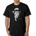 Black Large Mens Word Art T-shirt - AL CAPONE-ORIGINAL GANGSTER