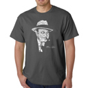 Gray Medium Mens Word Art T-shirt - AL CAPONE-ORIGINAL GANGSTER