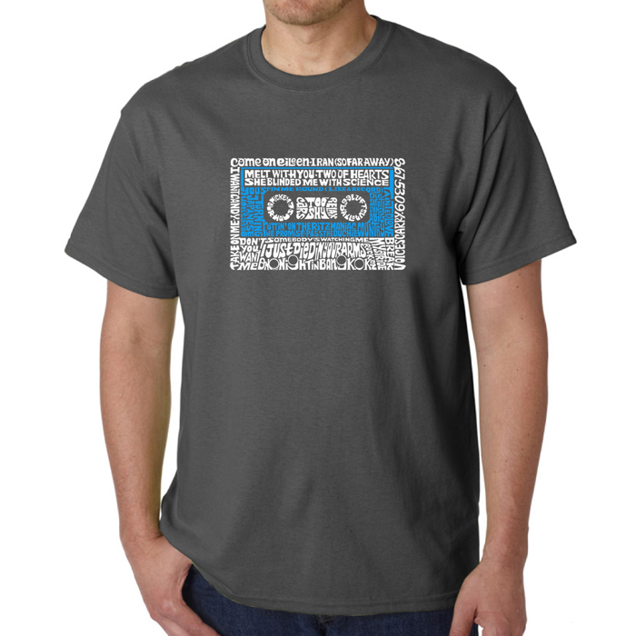Mens Word Art T-shirt - 80s One Hit Wonders