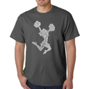 Gray Large Mens Word Art T-shirt - Cheer