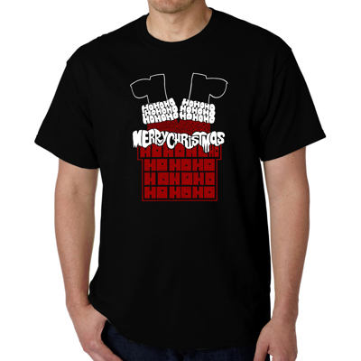 Chimney Santa - Mens Word Art T-Shirt