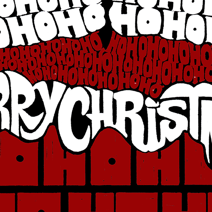 Chimney Santa - Mens Word Art T-Shirt
