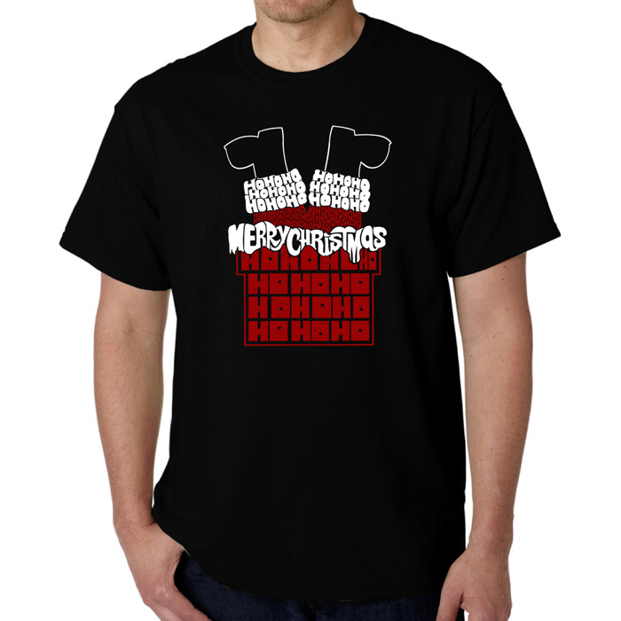 Chimney Santa - Mens Word Art T-Shirt