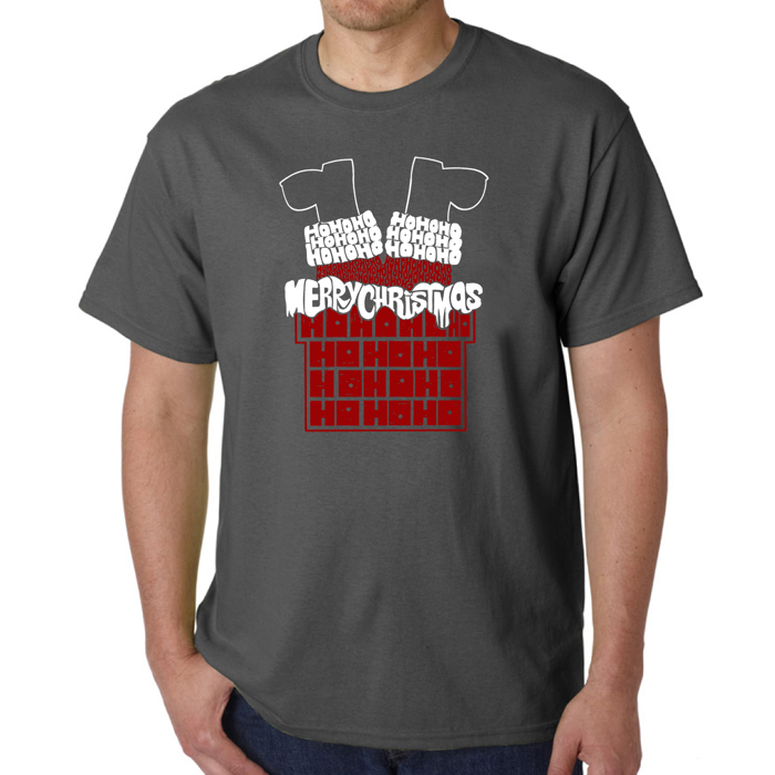 Chimney Santa - Mens Word Art T-Shirt