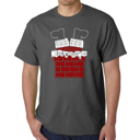 Gray Large Chimney Santa - Mens Word Art T-Shirt