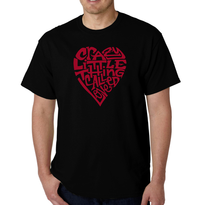 Mens Word Art T-shirt - Crazy Little Thing Called Love