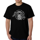  Mens Word Art T-shirt - Chimpanzee