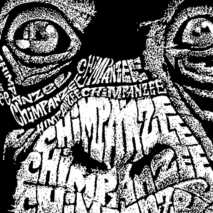 Mens Word Art T-shirt - Chimpanzee