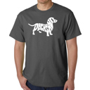 Gray XL Mens Word Art T-shirt - Dachshund