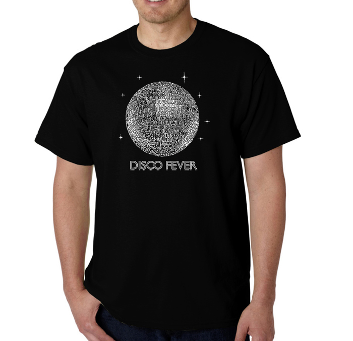 Mens Word Art T-shirt - Disco Ball