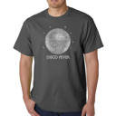 Gray XXXXL Mens Word Art T-shirt - Disco Ball