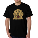 Black Medium Mens Word Art T-shirt - Dog